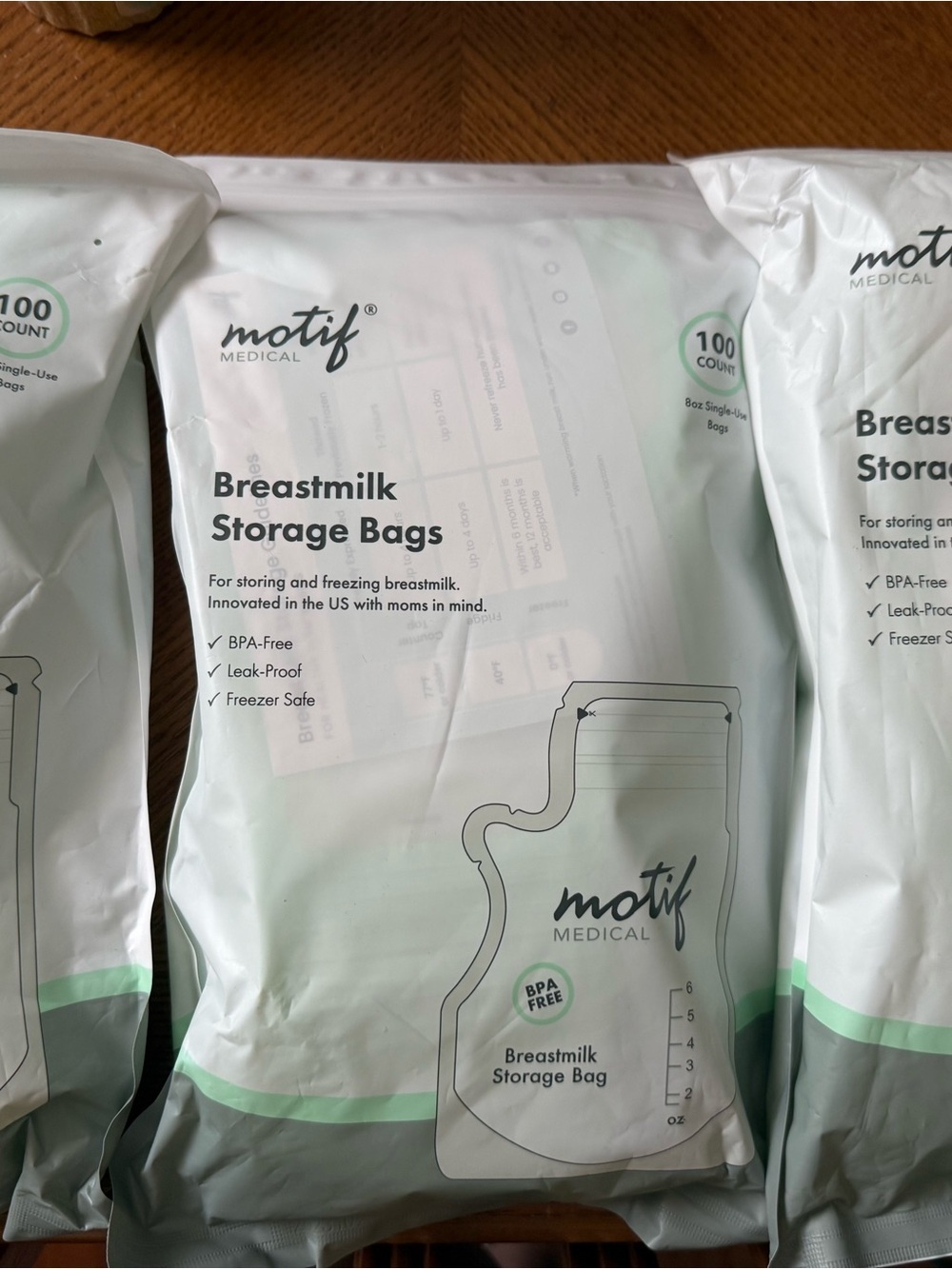Breastmilk Storage Bags - 100 Count each pack